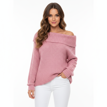 Elegant Off-Shoulder Knit Top