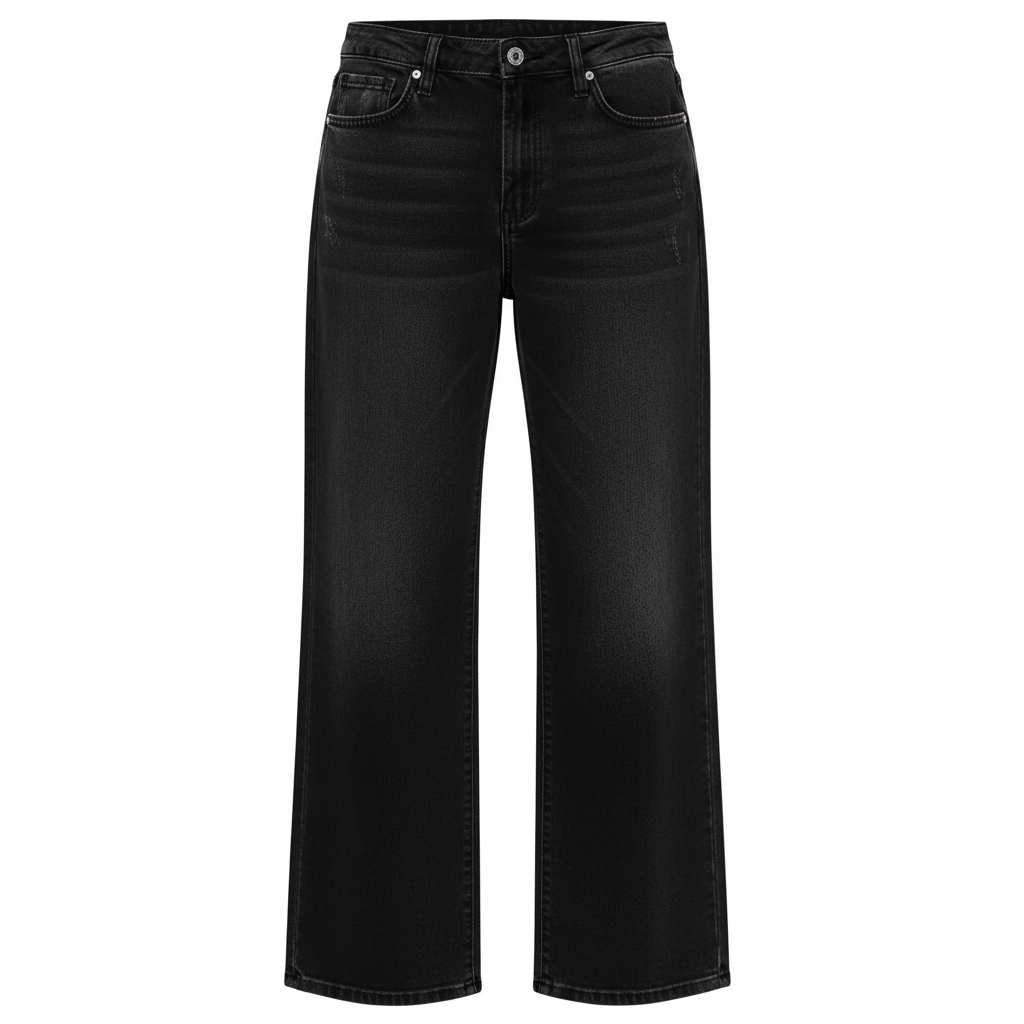 Stretch Wide-Leg Baggy Jeans