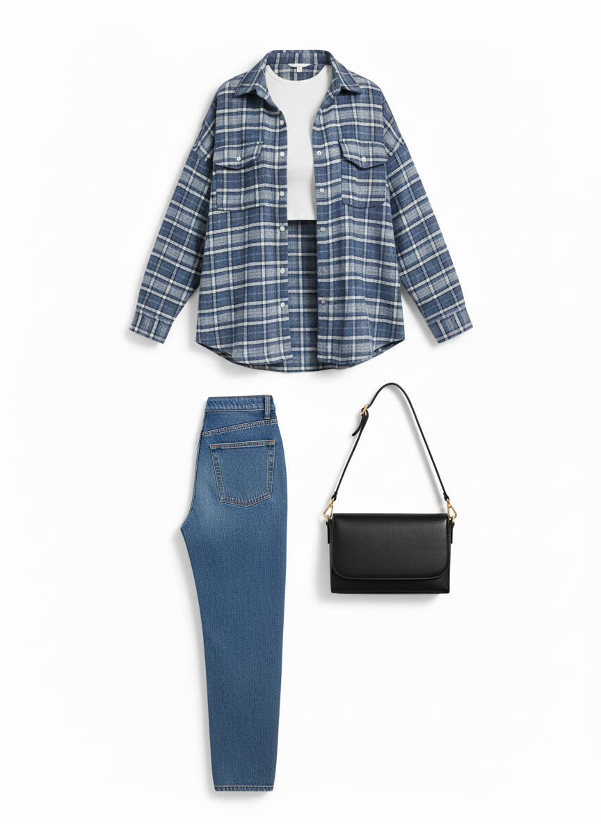 Women’s Classic Plaid Shirt Jacket