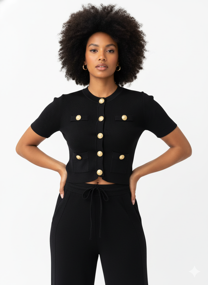 Ribbed Knitted Top – Effortless Elegance