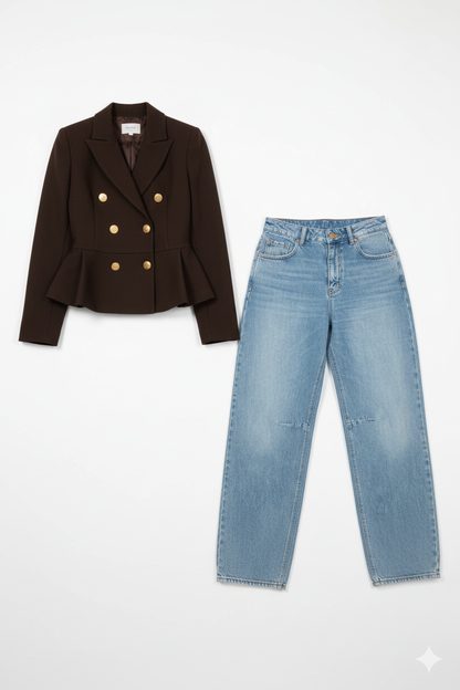 Balloon Fit Stretch Jeans