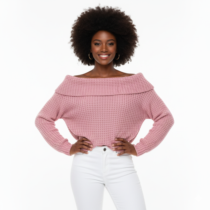 Elegant Off-Shoulder Knit Top