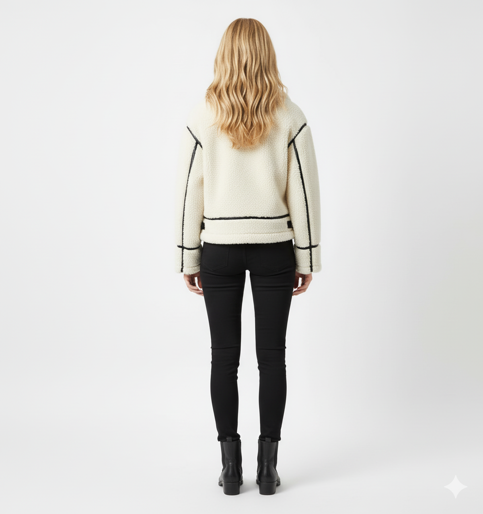 casual lambswool faux for coat