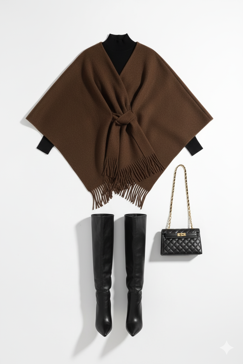Chocolate Cape Jacket