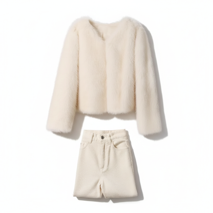 Pink Faux For Jacket