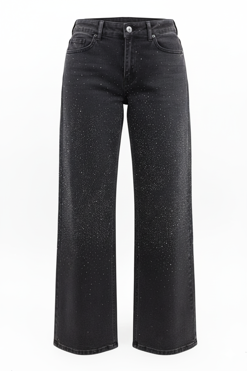 Sparkly Baggy Denim Jeans