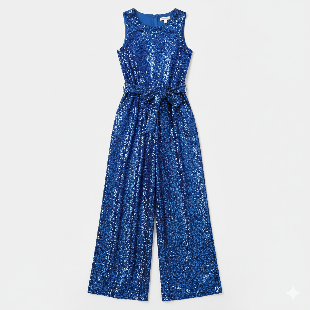 Glamour Sequin Wide-Leg Jumpsuit