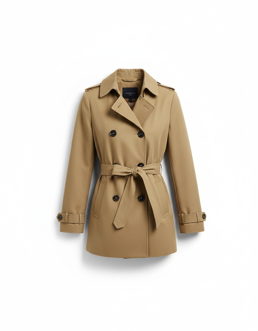 Chic Short Trench Coat