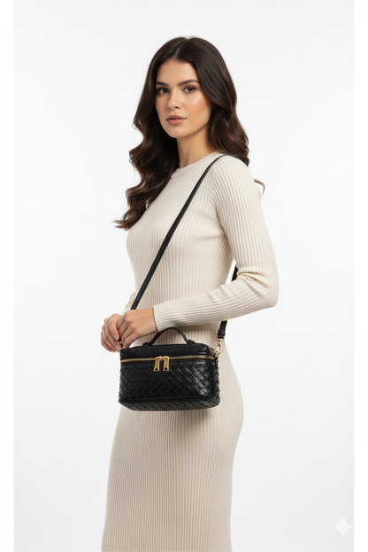 Woven Leather Crossbody Bag – Elegant Everyday Essential