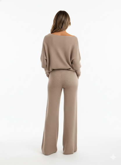 Off-Shoulder Knit Set – Stylish Comfort