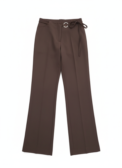 Tailored Suit Trousers with Metal Ring