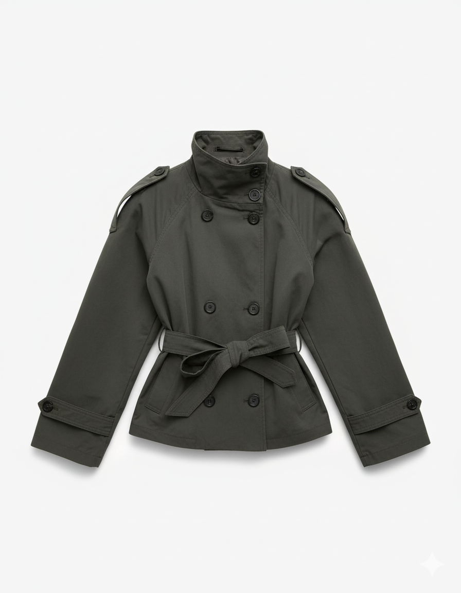 Chic Short Trench Coat