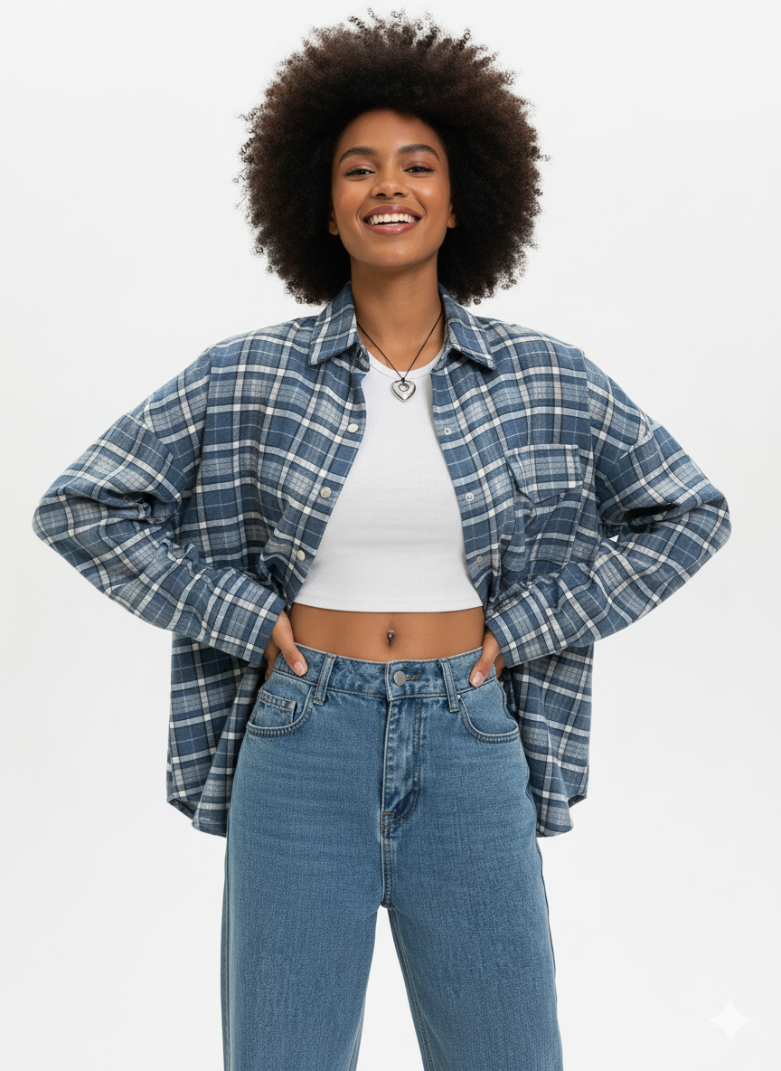 Women’s Classic Plaid Shirt Jacket