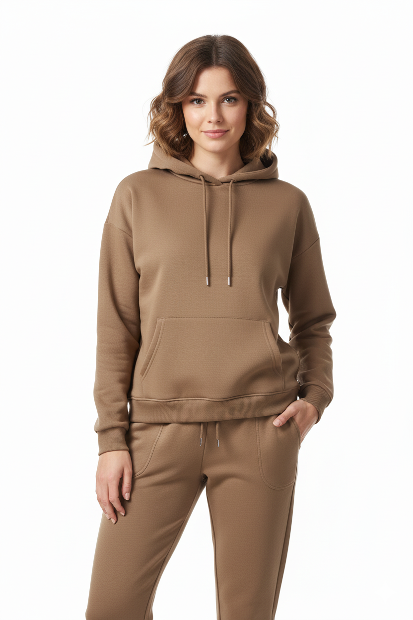Women’s Drop Shoulder Drawstring Hoodie