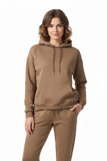 Women’s Drop Shoulder Drawstring Hoodie