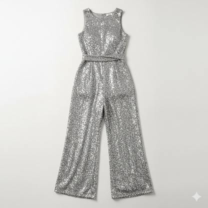 Glamour Sequin Wide-Leg Jumpsuit