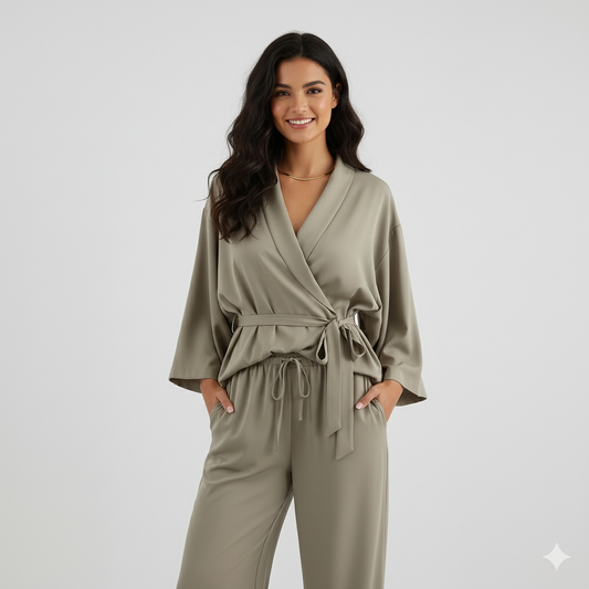 Elegant Kimono Co-ord Set