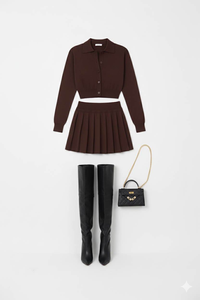 Cozy Chocolate Knit Cardigan