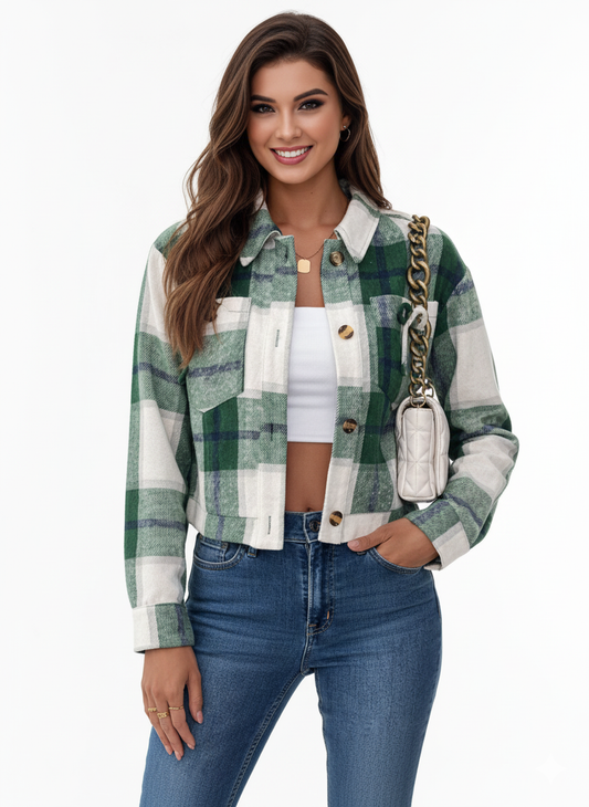 Women’s Vintage Checked Shirt Jacke
