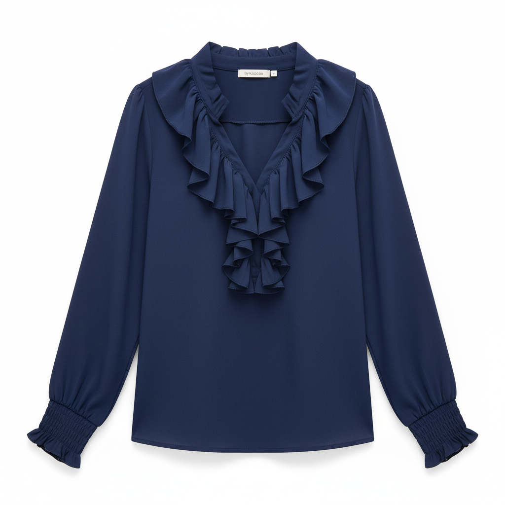 Women’s Ruffle V-Neck Chiffon Top