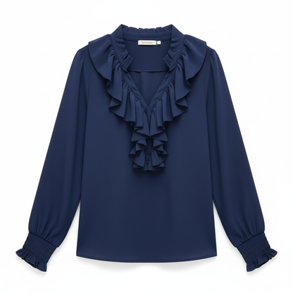 Women’s Ruffle V-Neck Chiffon Top
