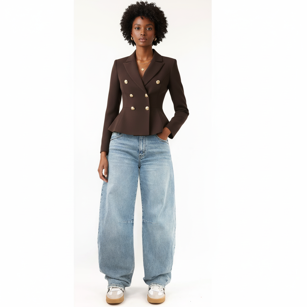 Balloon Fit Stretch Jeans