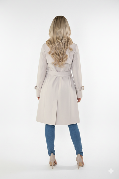 Beige Belted Trench Coat