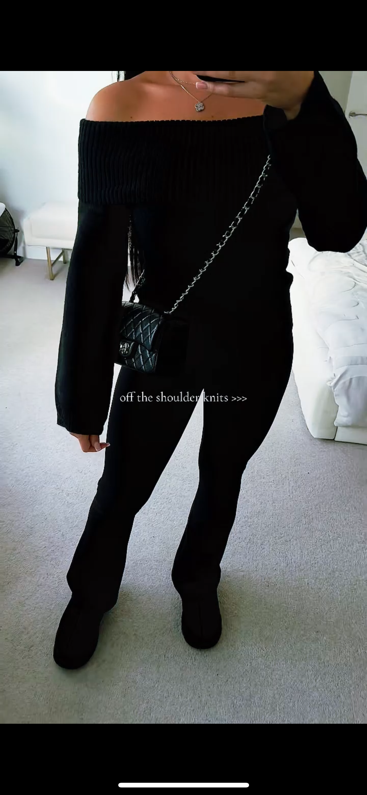 Elegant Off-Shoulder Knit Top