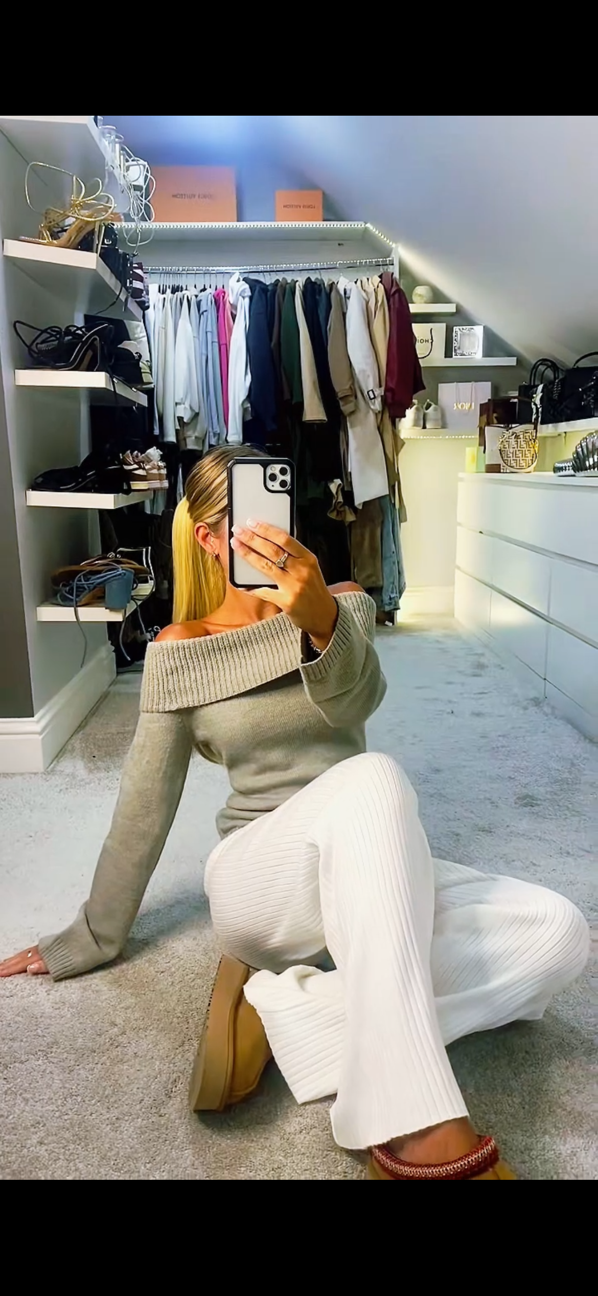 Elegant Off-Shoulder Knit Top