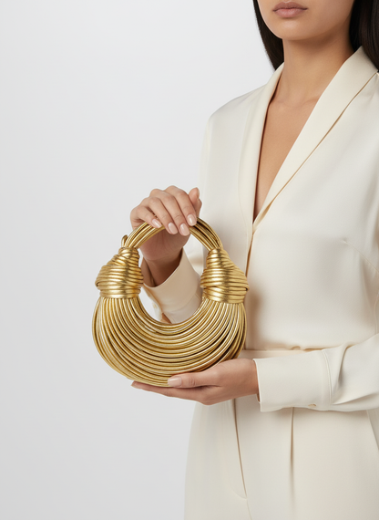 Knotted Braided Dumpling Shoulder Bag