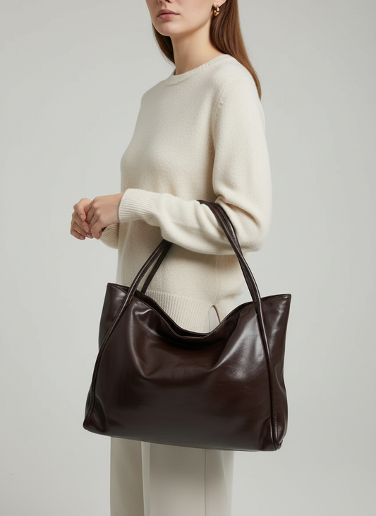 Classic Mone Shoulder Bag – Dark Brown