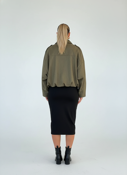 Luxurious Suede Bomber Jacket