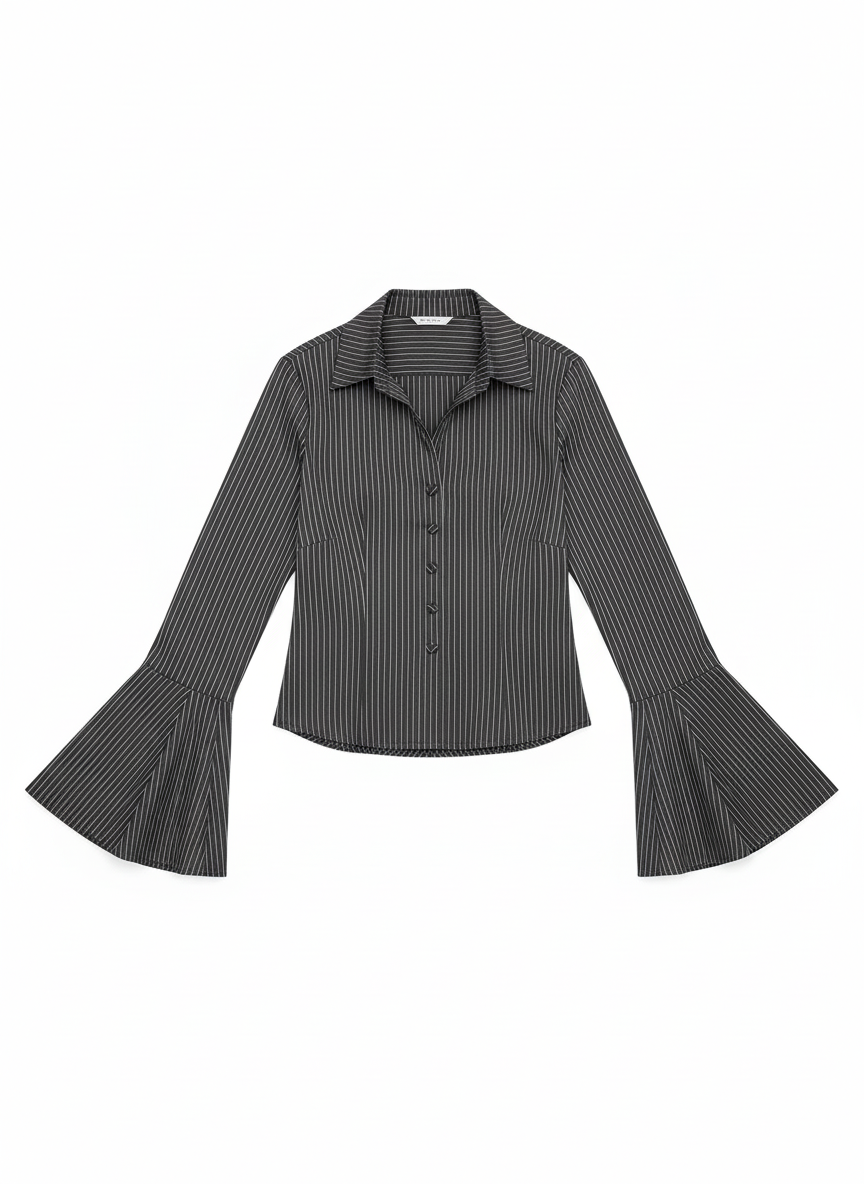 Tailored Fitted Shirt – Grey/Black