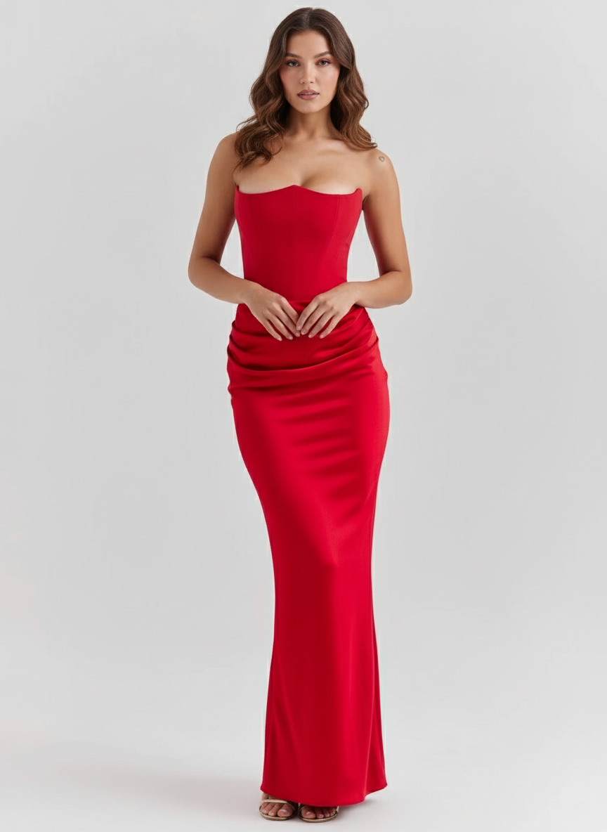 Elegant Satin Belle Dress